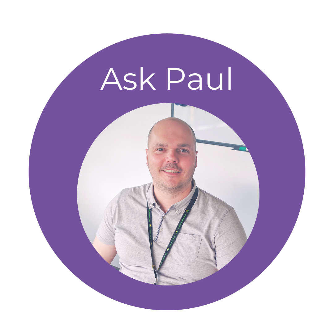 A photo of Paul and the words Ask Paul