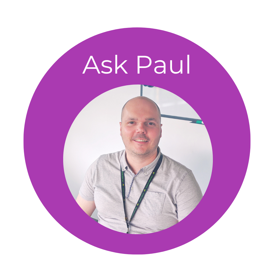 A photo of Paul and the words Ask Paul