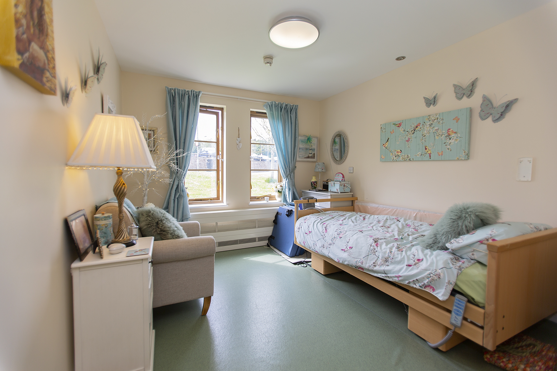 Resident bedroom at Brocastle Manor Care Home