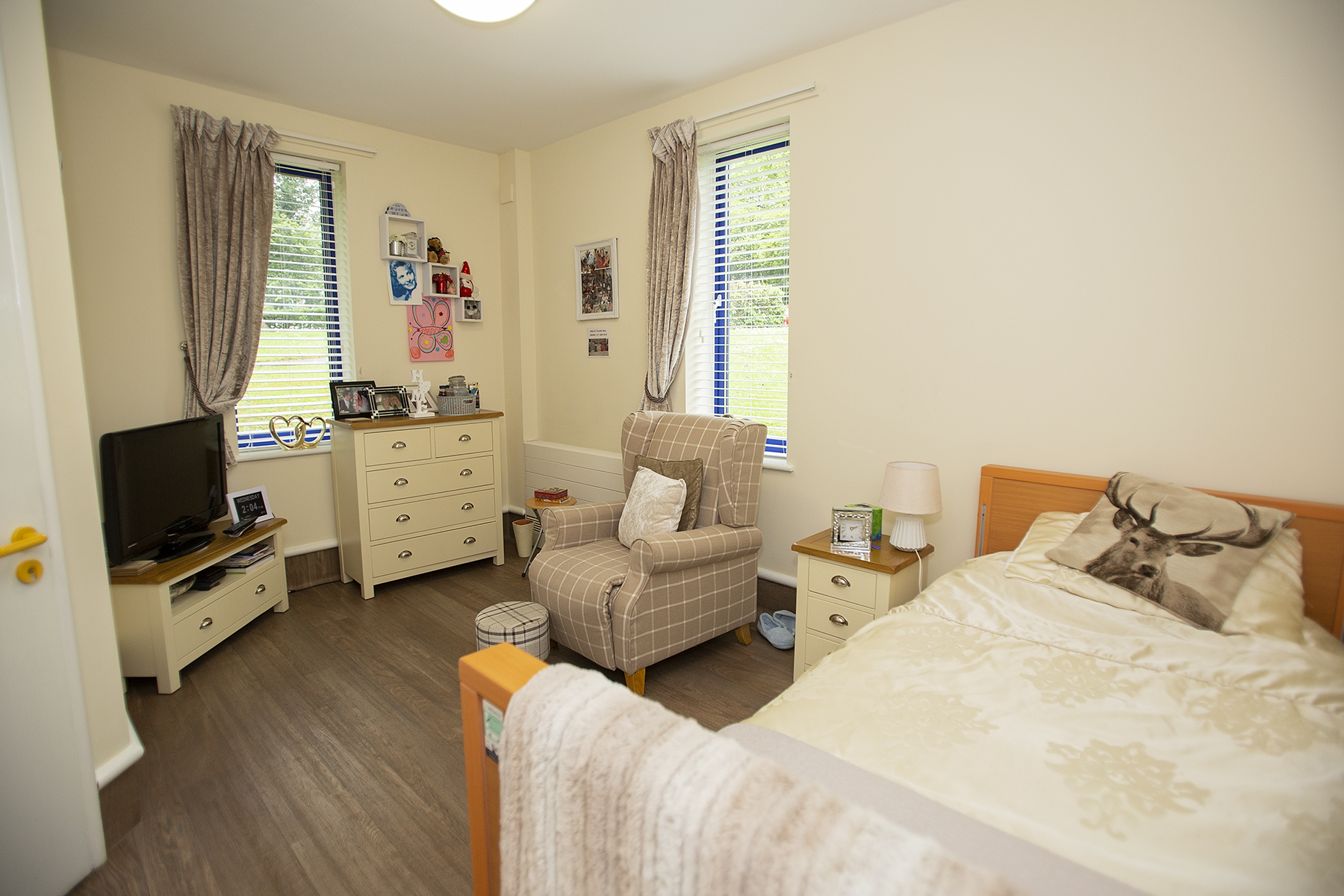 Resident bedroom at Cwmbran House Care Home