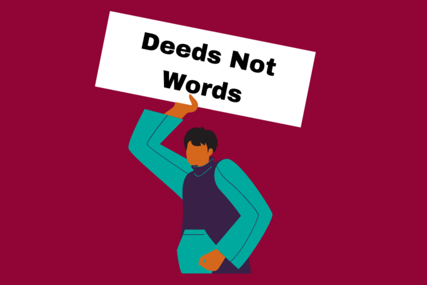 Deeds not words logo