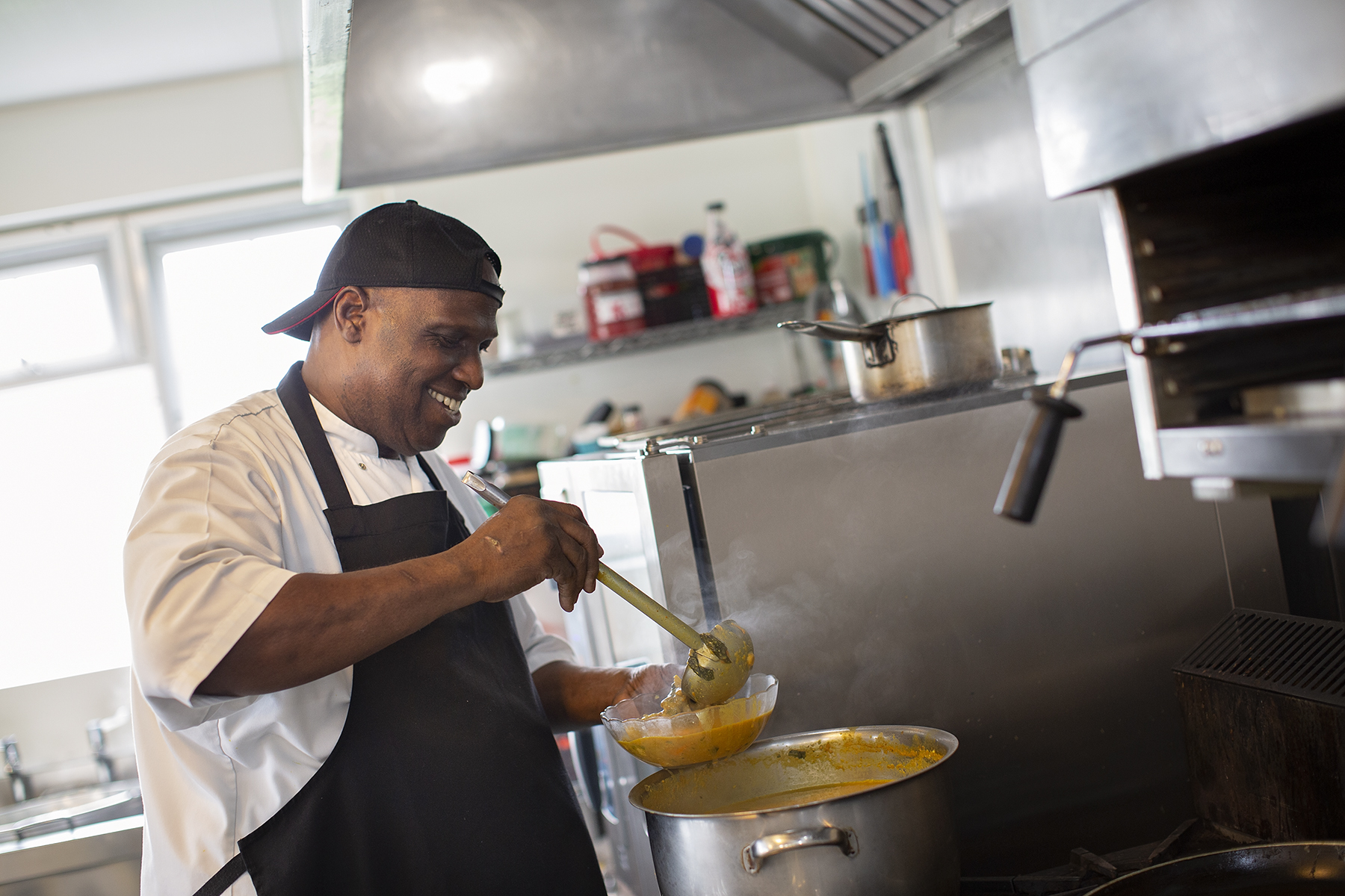 Chef in the kitchen at Picton Court Care Home