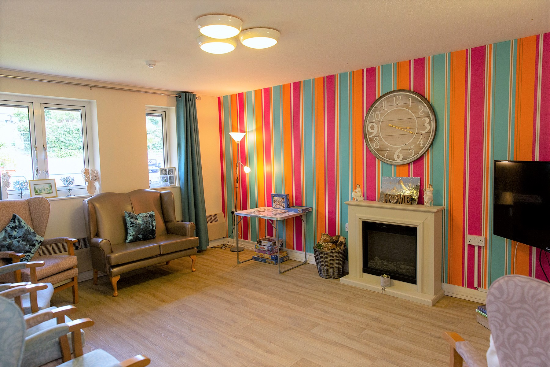 Living room at Plas y Garn Care Home