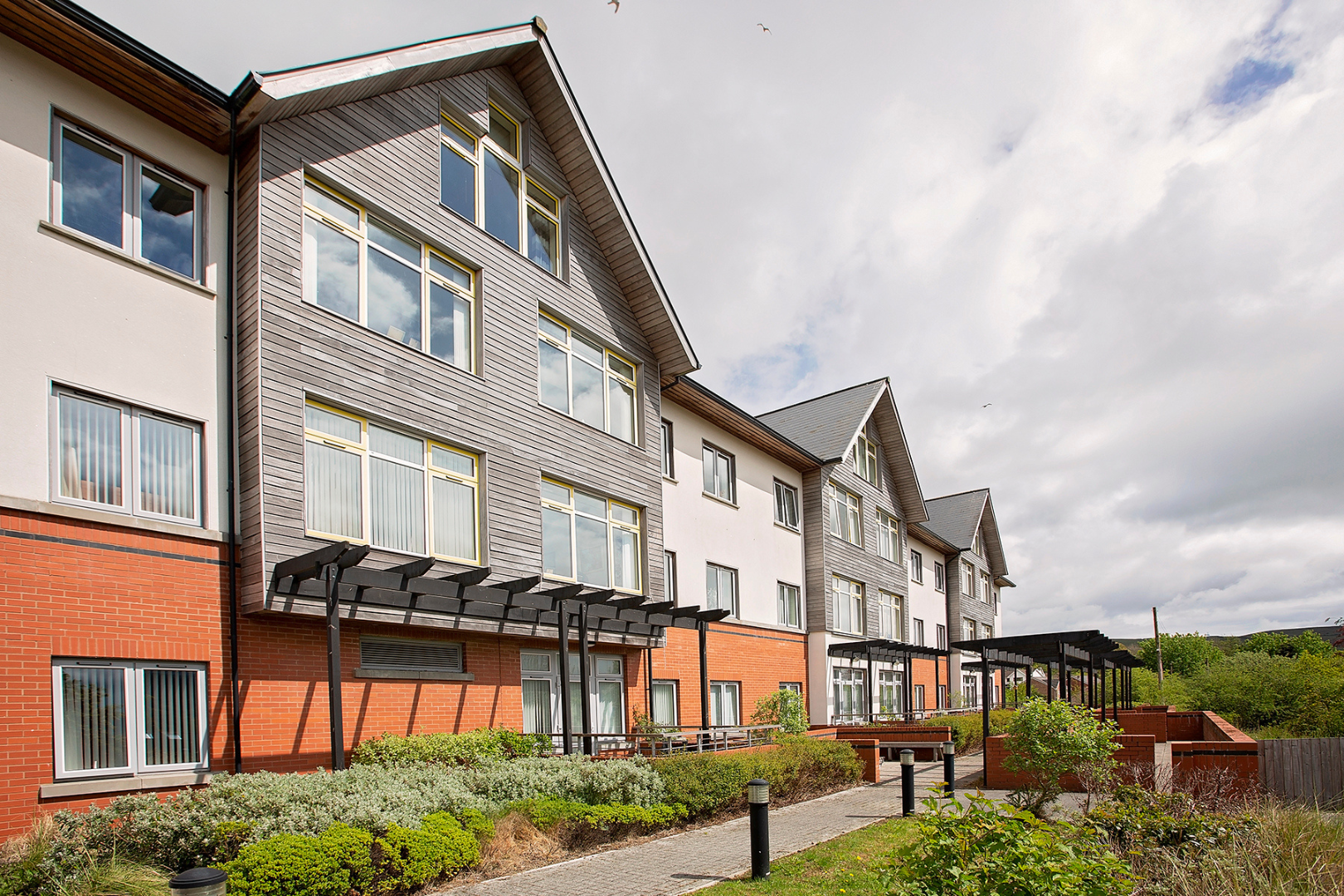 Exterior of Ty Penrhos Care Home in Caerphilly