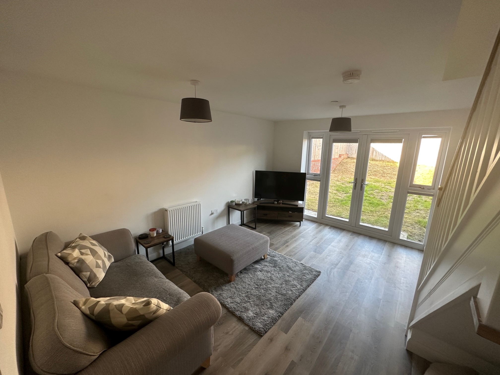 Living and dining room at Morgan's Meadow property