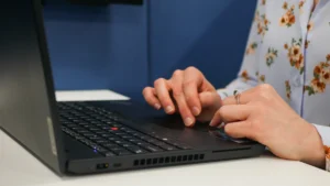 Hafod Housing Association a close up of hands on a laptop