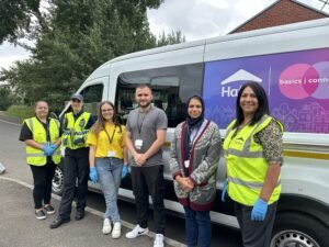 Hafod Housing Association Hafod colleagues infront of the Hafod van D.A.V.E.