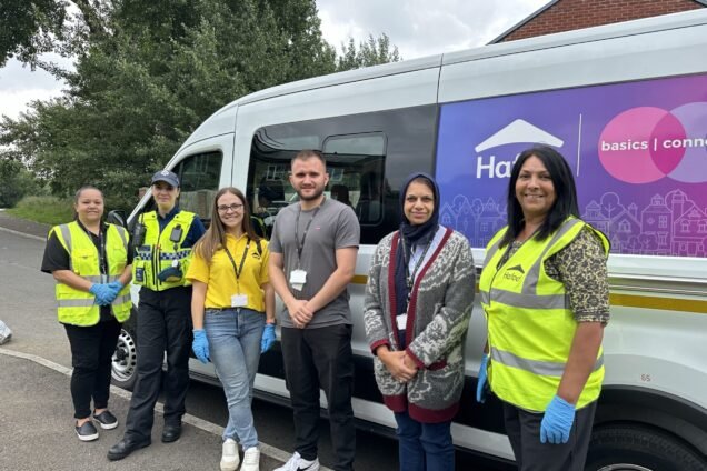 Hafod Housing Association Hafod colleagues infront of the Hafod van D.A.V.E.