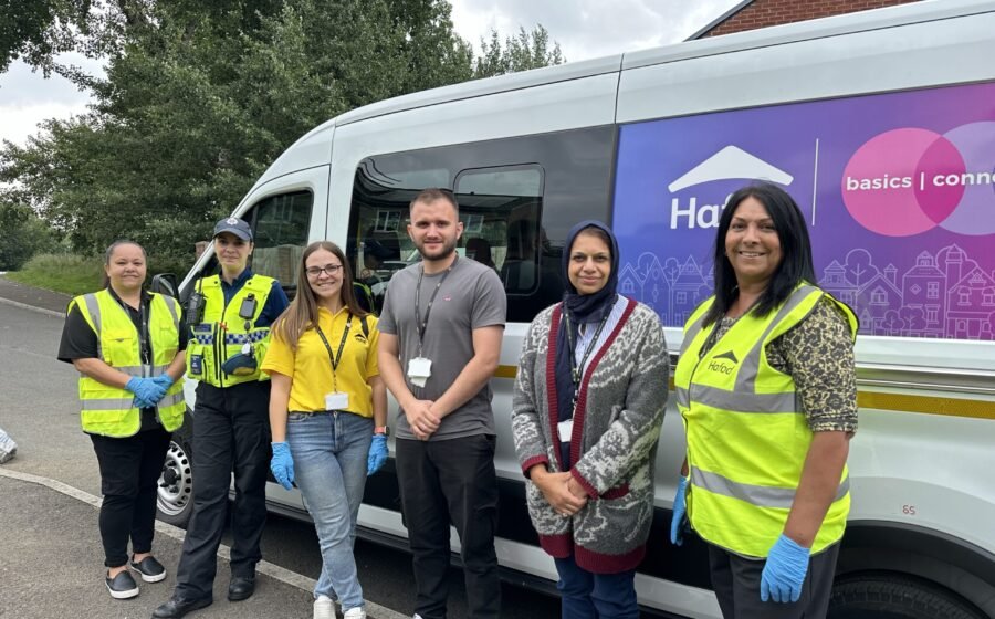 Hafod Housing Association Hafod colleagues infront of the Hafod van D.A.V.E.