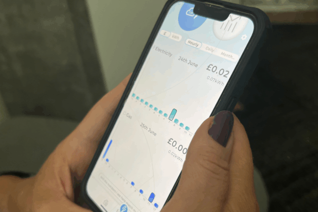 A phone showing a smart app