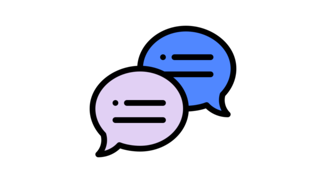 two speech bubbles