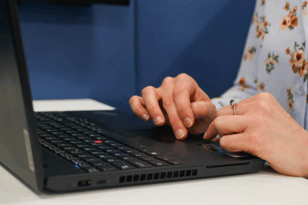 Hafod Housing Association a close up of hands on a laptop