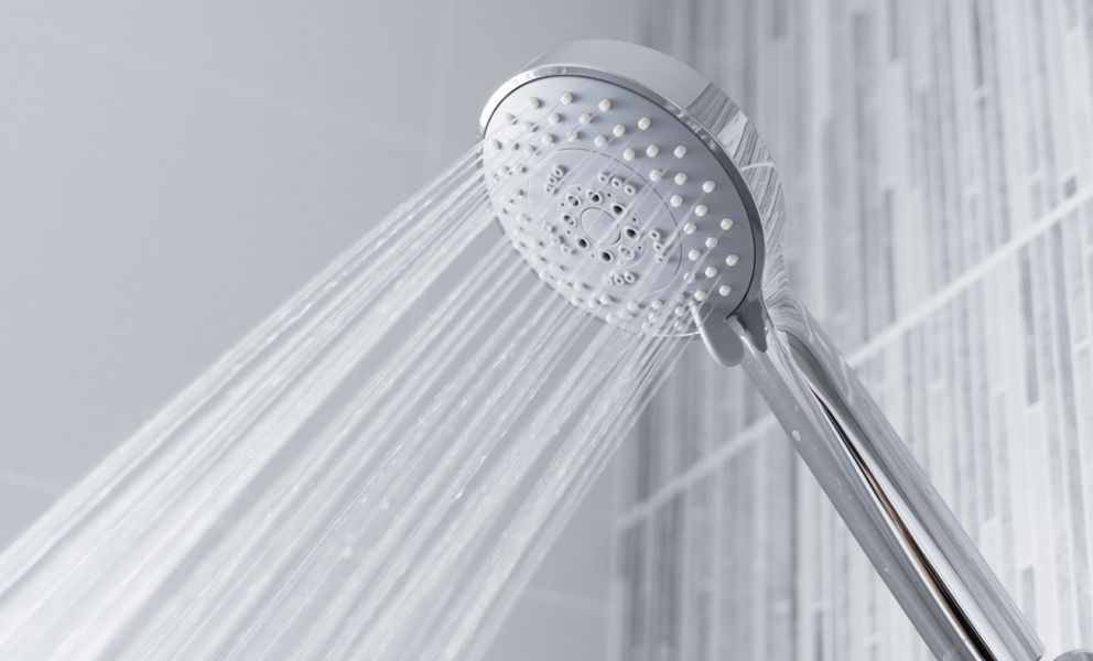 showerhead with water coming out