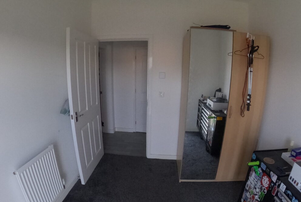 Hafod Housing Association second bedroom looking in from window photo of Ffordd Penrhyn flat