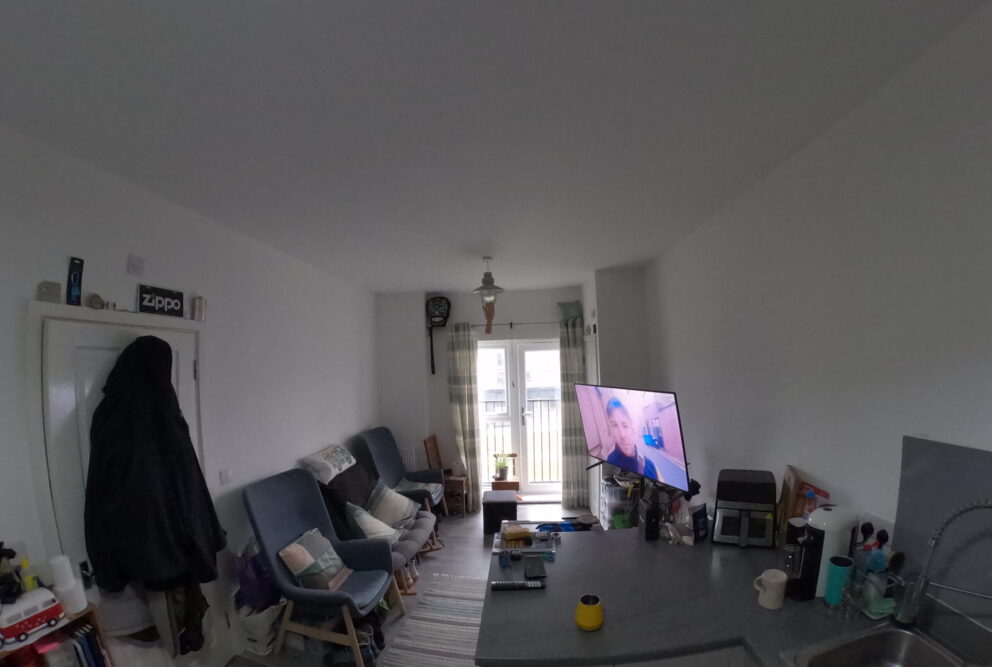 Hafod Housing Association living room of Ffordd Penrhyn flat