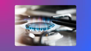 an image of a gas ring with gas burning