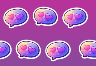 A conversations icon repeated on a fade backgorund