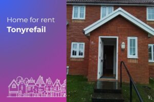 Image of house with text 'Home to rent - Tonyrefail'
