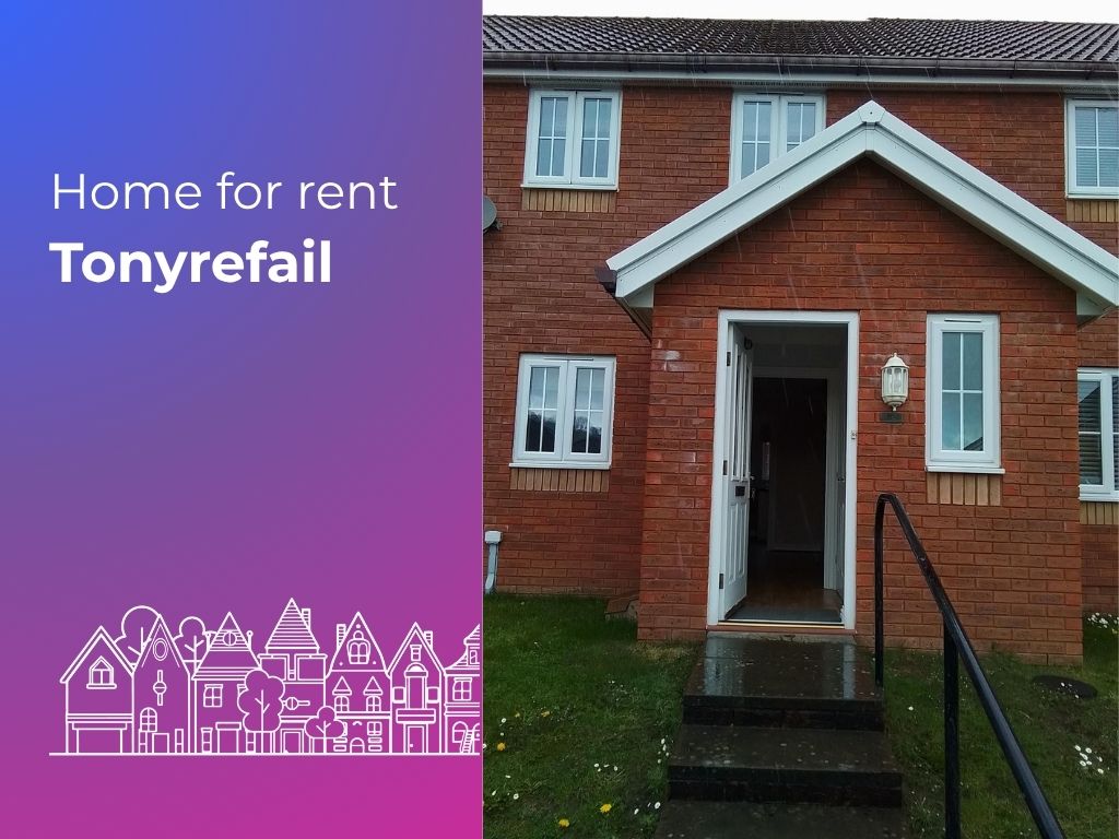 Image of house with text 'Home to rent - Tonyrefail'