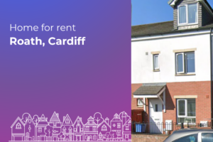 Image advertising home for rent in Roath, Cardiff