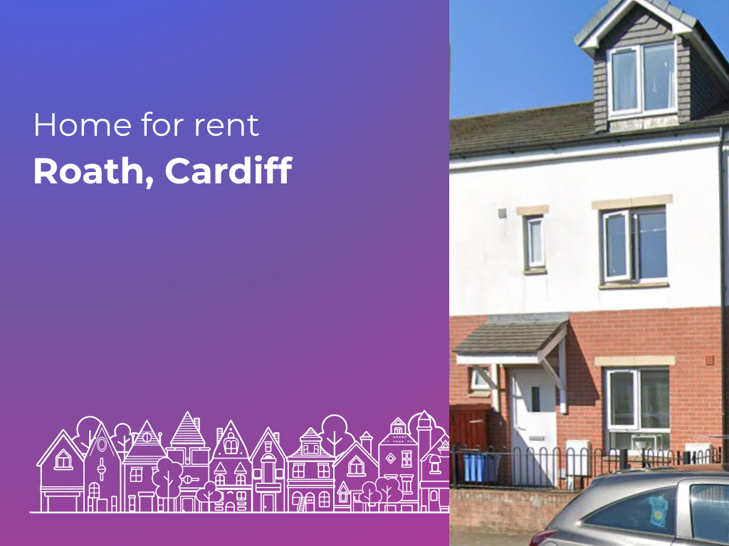Image advertising home for rent in Roath, Cardiff