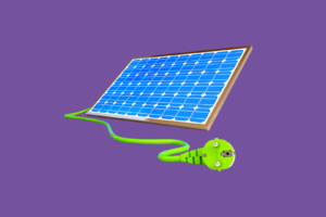 An image of a plug in solar panel.