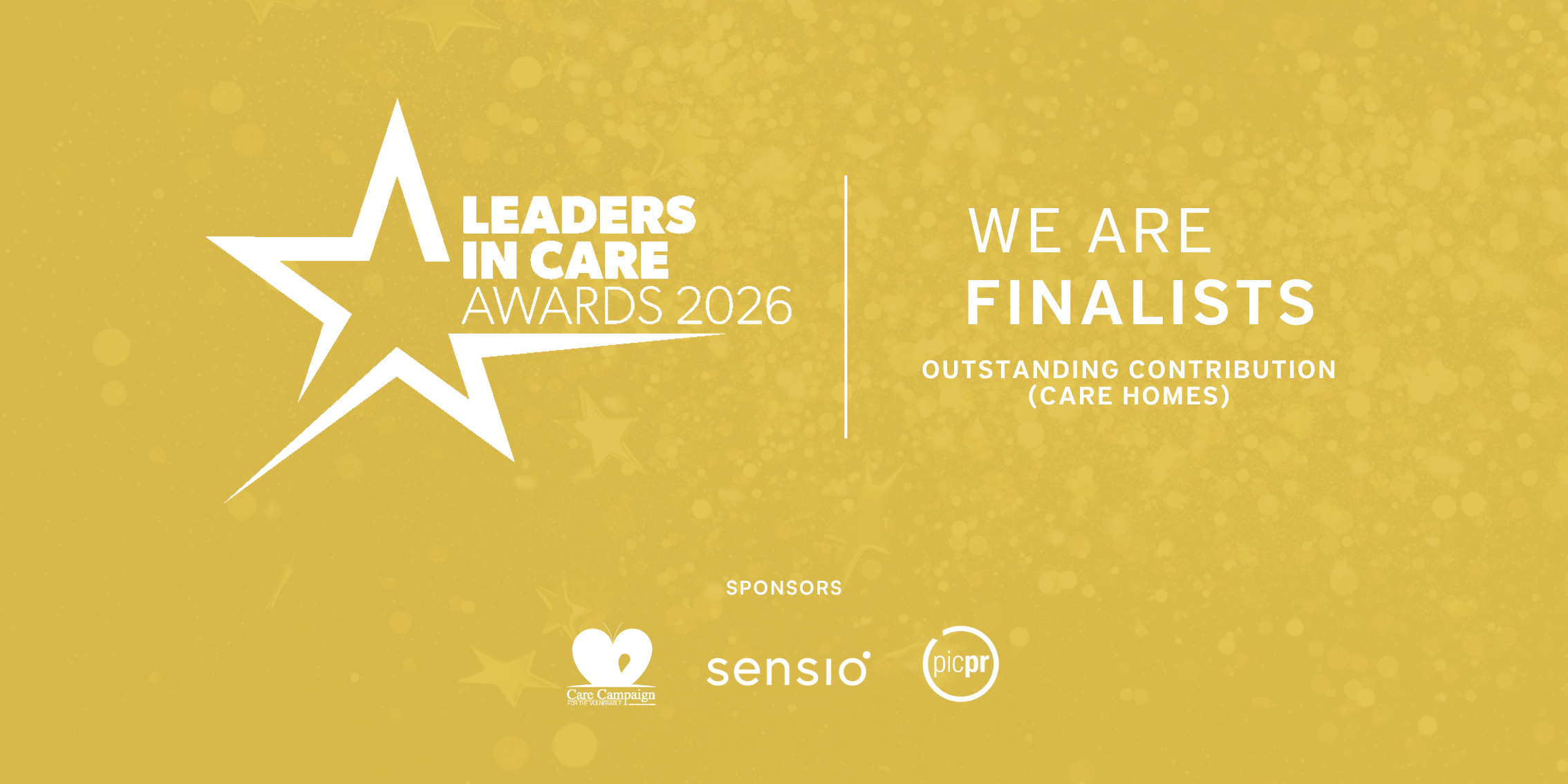 Leaders in care awards logo and category: Outstanding contribution